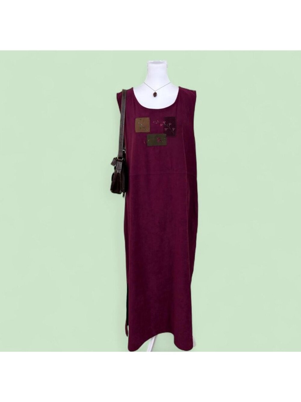 90s patchwork floral plus size cottagecore dress